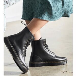 Dr. Martens Shoes Dr. Martens Zavala Combat Boot womens size 7 Black smooth